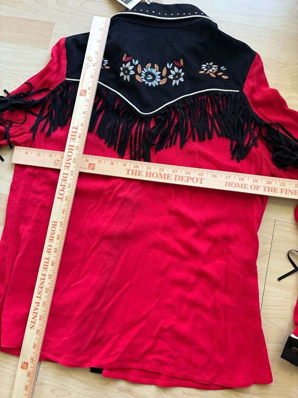 NWT John Moon Texas Women's Embroidered Fringe Western Shirt Size L - Picture 3 of 7